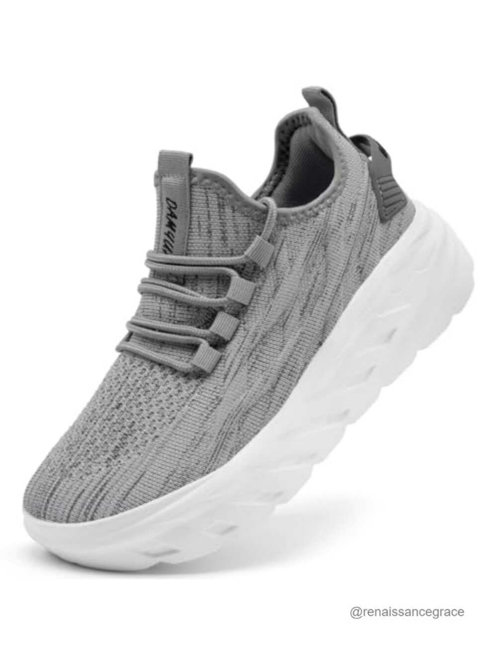 Women's Slip On Chunky Sole Walking Sneakers Lightweight Breathable Work Shoes